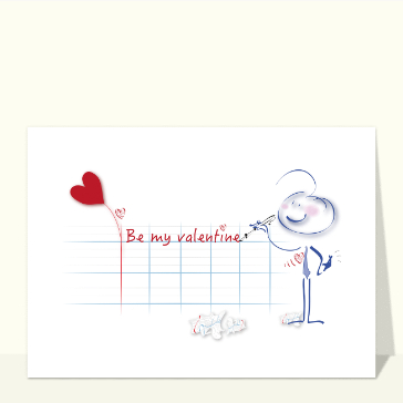 Carte Saint-Valentin mignonne : Be my valentine