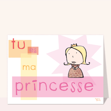 Carte Saint-Valentin mignonne : Ma princesse d`amour