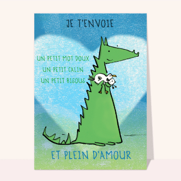 Plein d`amour et petit dinosaure