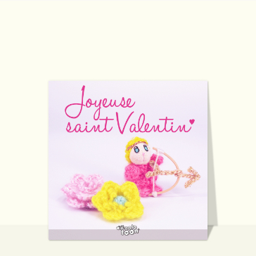 Carte Petit cupidon en laine