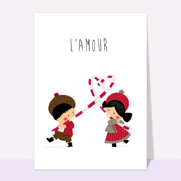 Carte Un coeur de bonbons