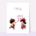 Cartes Saint-Valentin mignonnes pour votre texte