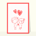 Cartes Saint-Valentin mignonnes pour votre texte