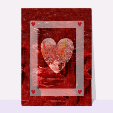 Carte avec coeurs : Amour artistique