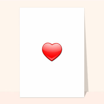 Carte avec coeurs : Un amour simple