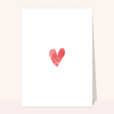 Carte avec coeurs : Un simple et beau coeur