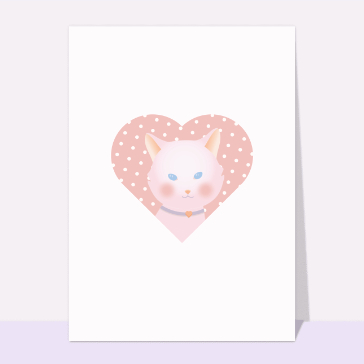 Un petit chat dans un coeur