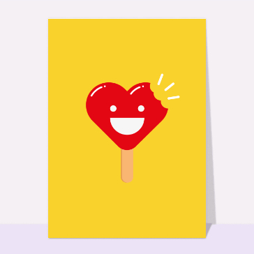 Coeur sucette rouge