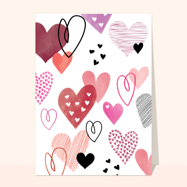 Saint Valentin couverte de coeurs