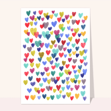 Une avalanche de petits coeurs
