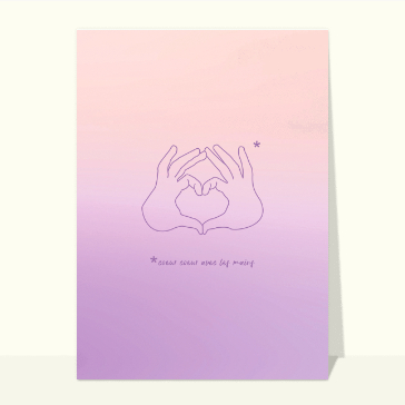 Carte Un coeur avec les mains
