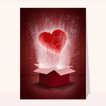 Carte avec coeurs : Cadeau de saint valentin