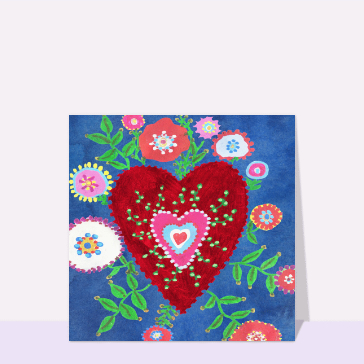 Carte Coeur florissant