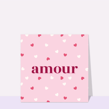 Carte Amour tout simplement rose