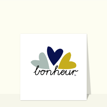 Du bonheur avec 3 coeurs