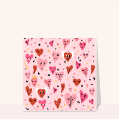 Cartes avec coeurs pour votre texte