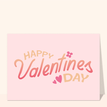 Happy Valentine`s day en dégradé Cartes je t'aime en plusieurs langues