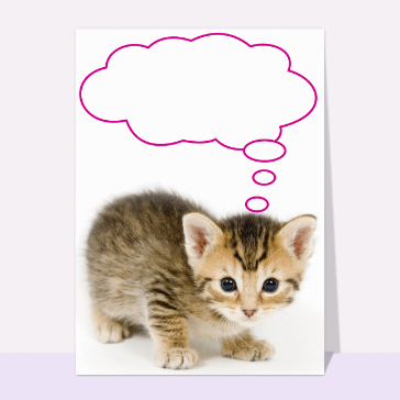 Carte Saint Valentin personnalisée : Un petit chaton qui parle