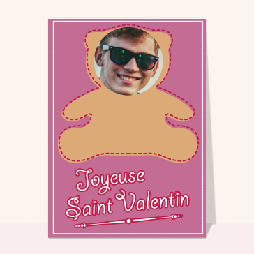Nounours de st valentin personnalisable