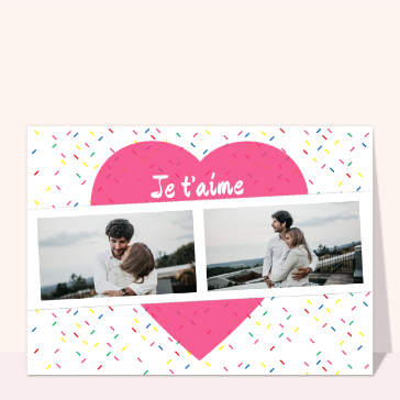 Un gros coeur de confettis