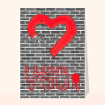 Cartes St Valentin street art pour votre texte