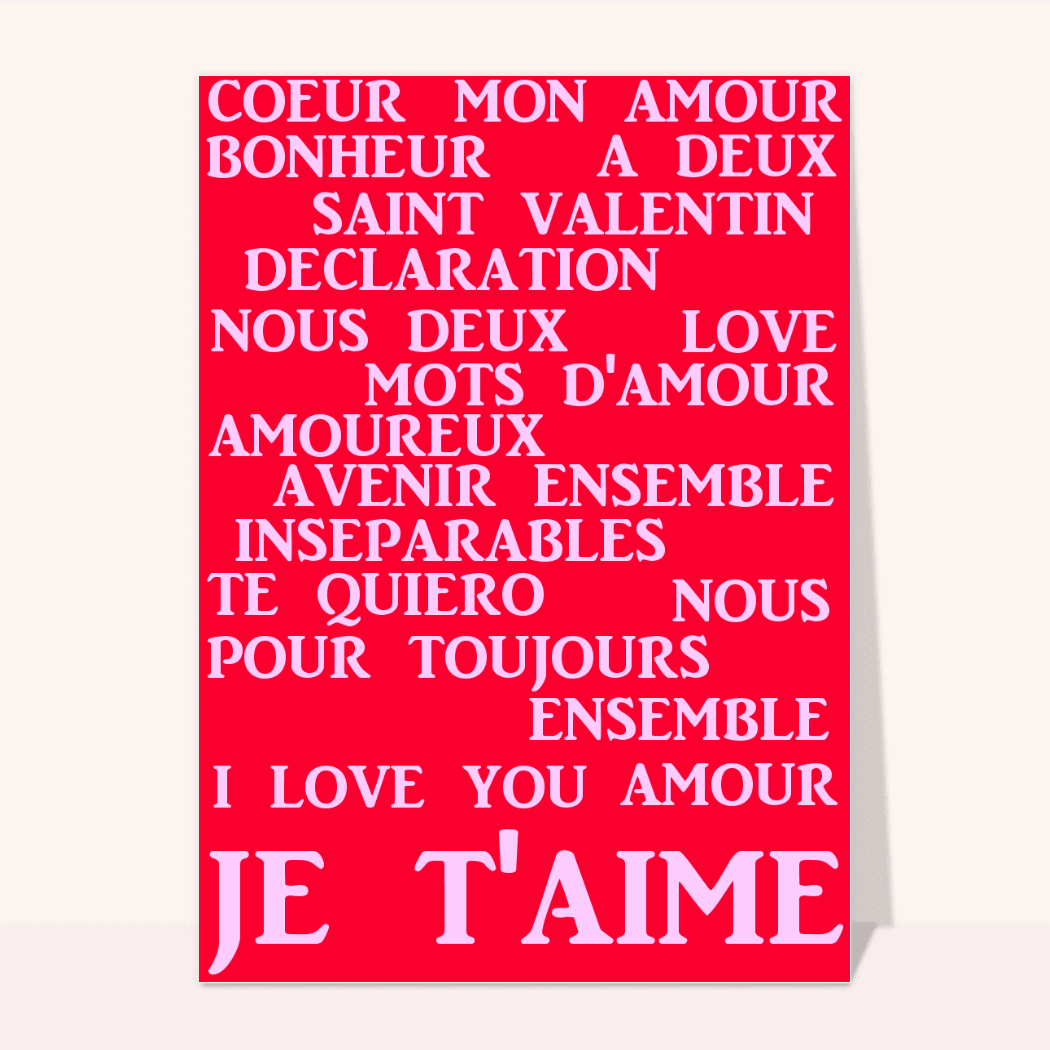 Carte Des Mots D Amour Pour La Saint Valentin Envoyer Une Vraie Carte Saint Valentin Des 0 99 Merci Facteur
