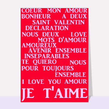 carte saint valentin : Des mots d'amour pour la saint valentin