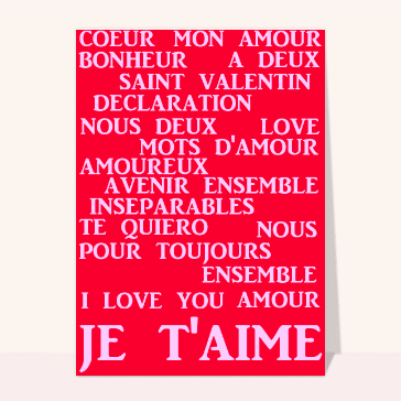 Des mots d'amour pour la saint valentin