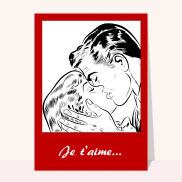 carte saint valentin : Saint Valentin façon bande dessinée
