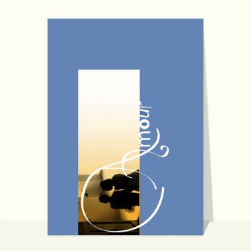 carte saint valentin : Amour Bleu