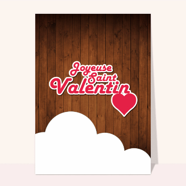 carte saint valentin : Nuage joyeuse Saint Valentin