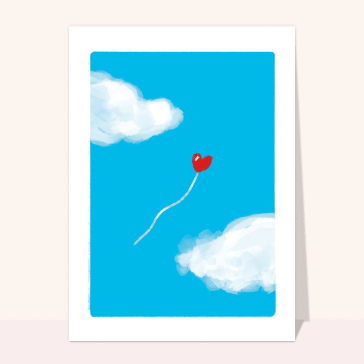 Le ballon coeur qui s'envole
