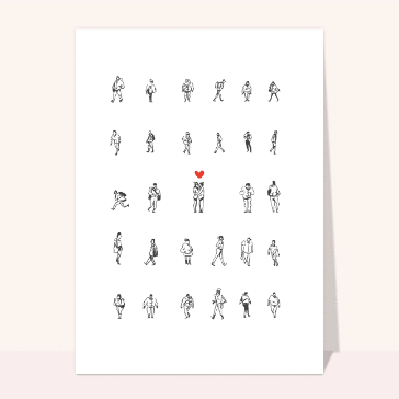 Les amoureux parmi les gens