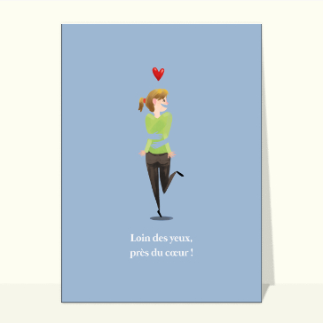 carte saint valentin : Près du coeur fille