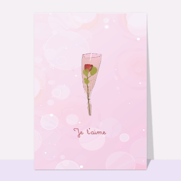 Je t'aime avec une rose