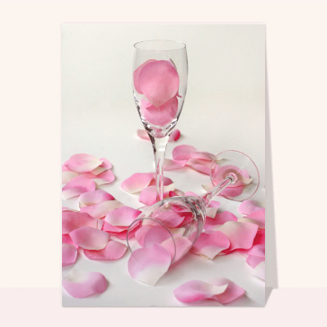 Petals dans des flutes
