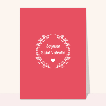 carte saint valentin : Couronne joyeuse St Valentin