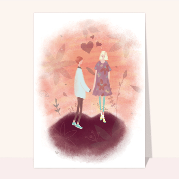 Saint valentin sur une coline