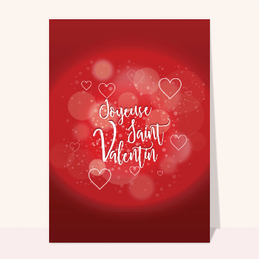 Joyeuse Saint Valentin sur fond rouge