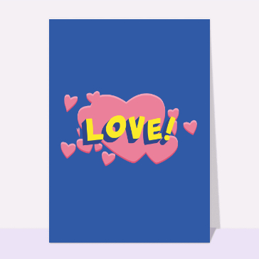 Love dans un coeur rose