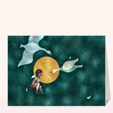 Cupidon réalisé à l`aquarelle
