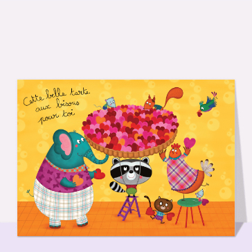 Une tarte de coeurs pour les amoureux