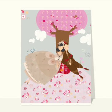 Les amoureux sous leur arbre d`amour