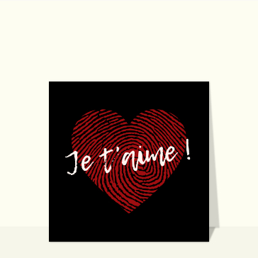 Je t`aime sur un gros coeur