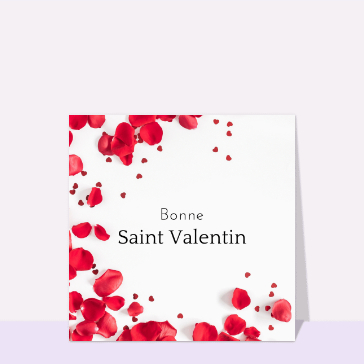 Amour et St Valentin : Pétales de rose Bonne Saint Valentin