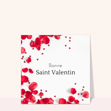 Pétales de rose Bonne Saint Valentin