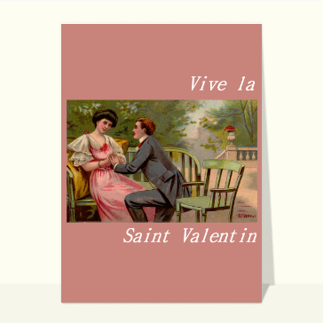 Carte ancienne Saint Valentin : Carte ancienne vive la st valentin