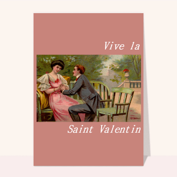 Carte ancienne vive la st valentin