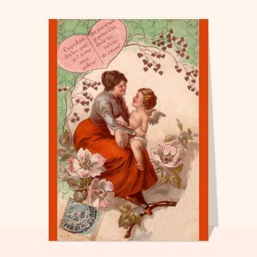 Carte ancienne Cupidon