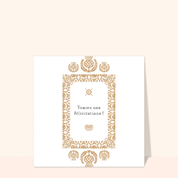 Félicitations mariage raffinée et épurée